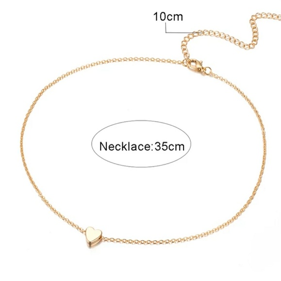 Gold tone heart choker - Picture 3 of 3